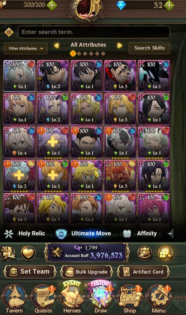 The Seven Deadly Sins: Grand Cross Accounts ASIA|3,9M CC|1 LR,7 UR+Many Collab |Elizabeth,ODK3 image 5