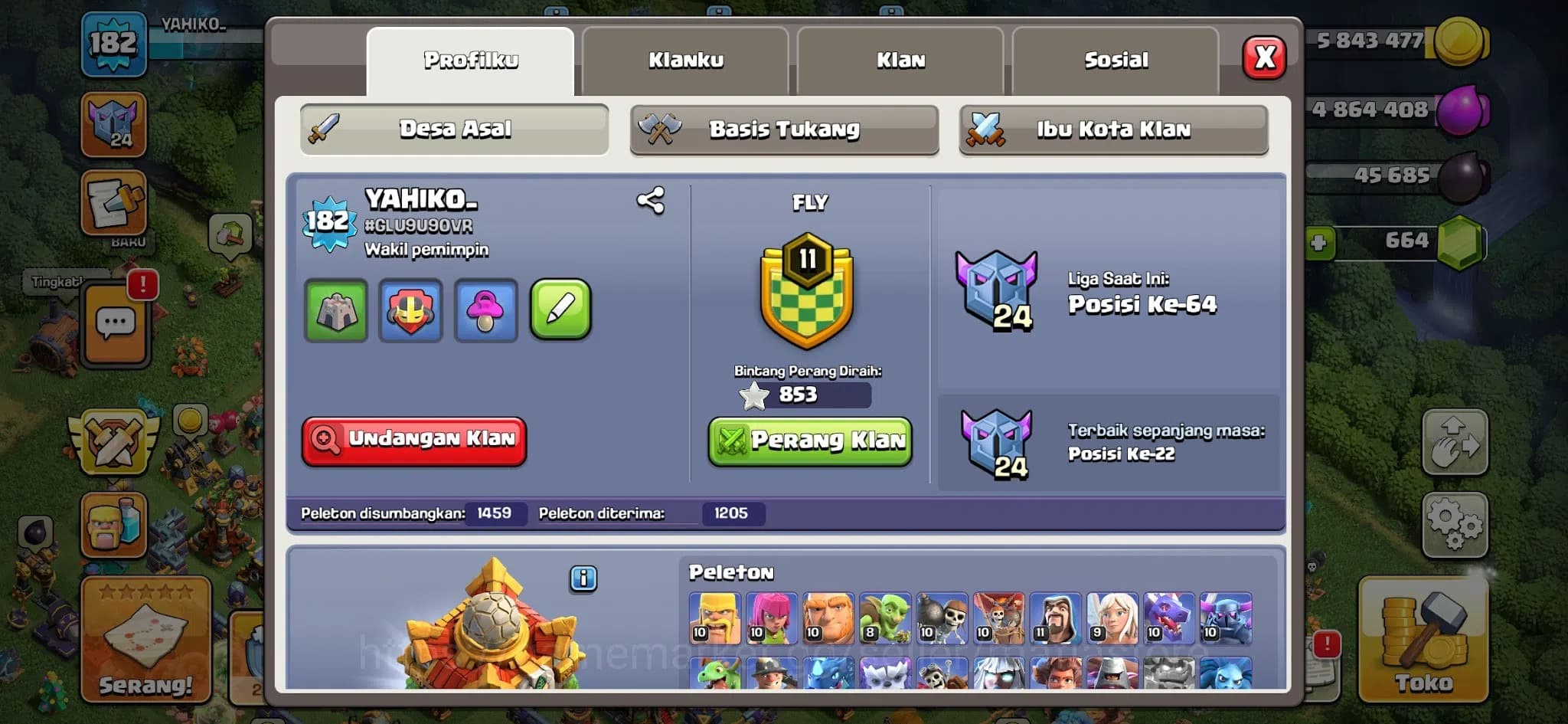 Clash of Clans Accounts HIGH-END TH16 GW66 AQ82 RC40 BK80. Epic Equip: See image 1