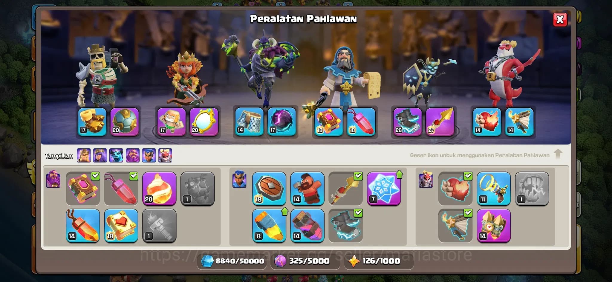 Clash of Clans Accounts HIGH-END TH16 GW66 AQ82 RC40 BK80. Epic Equip: See image 16