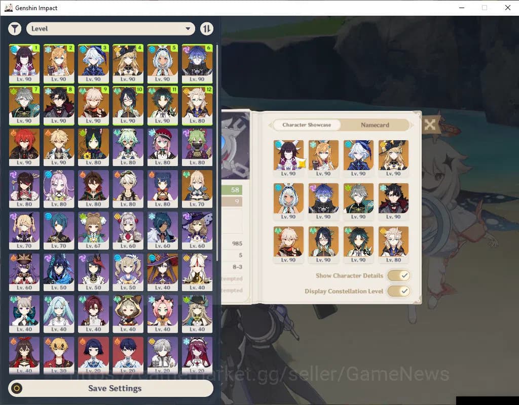 Genshin Impact Accounts ASIA|AR 58|12 Limited +4(*5Weapon)|Escoffier+Sign, image 1