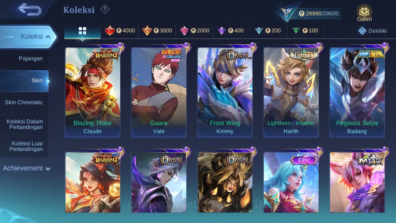 Mobile Legends: Bang Bang Accounts Hero 90 Skin 144 | Lightborn Harith | Seiya Badang image 5