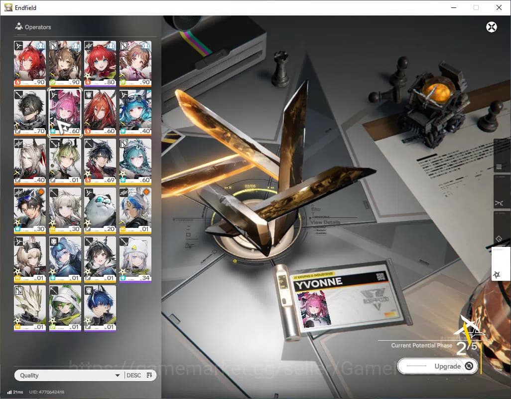 Arknights: Endfield Accounts ASIA|Lv 56|SSR 7(3Limit) [Laevatain,Gilberta,yvonn image 11