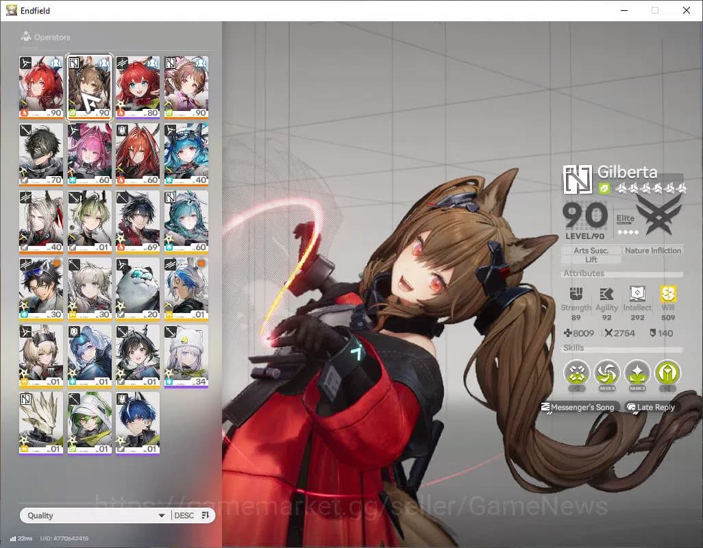 Arknights: Endfield Accounts ASIA|Lv 56|SSR 7(3Limit) [Laevatain,Gilberta,yvonn image 3