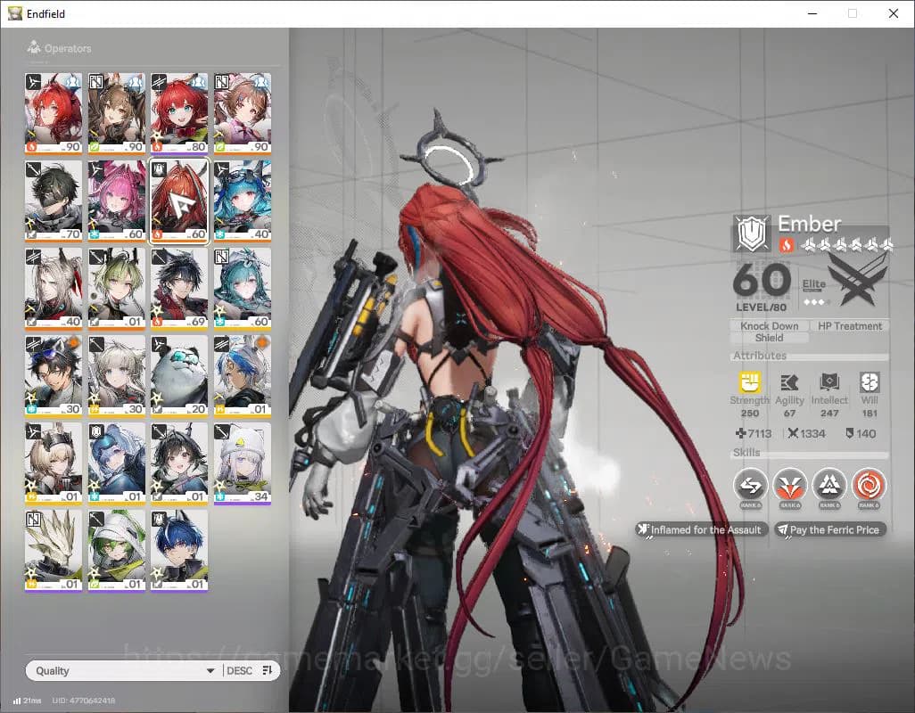 Arknights: Endfield Accounts ASIA|Lv 56|SSR 7(3Limit) [Laevatain,Gilberta,yvonn image 6