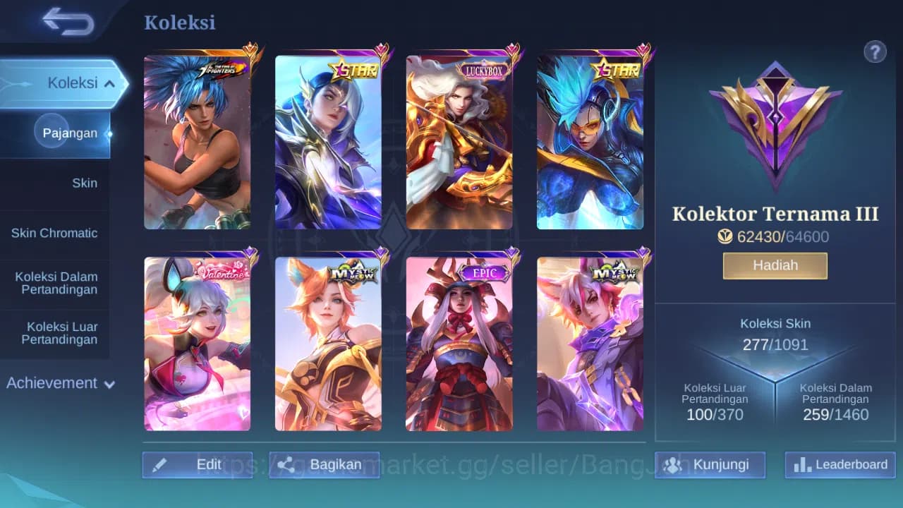 Mobile Legends: Bang Bang Accounts Hero 131 Skin 277 | KOF Karina | Luckybox Lance | image 10