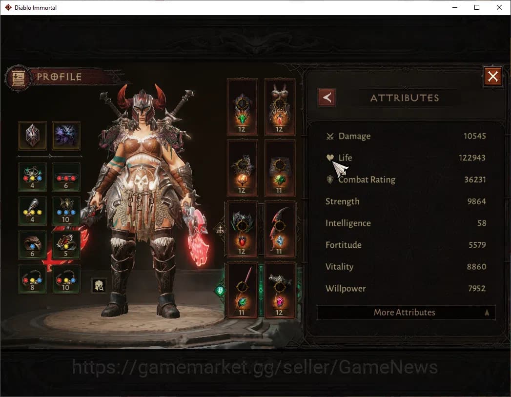 Diablo Immortal Accounts SEA-Vasily|CS ON|Lv60(630)|Barbarian|CR 36k|Reso 3 image 3