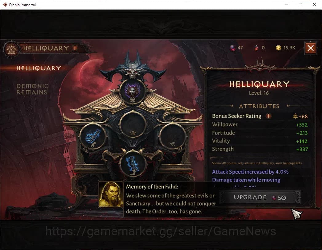 Diablo Immortal Accounts SEA-Vasily|CS ON|Lv60(630)|Barbarian|CR 36k|Reso 3 image 9