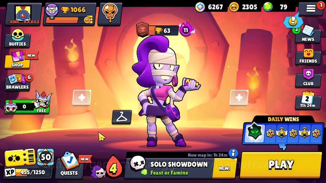 Brawl Stars Accounts 1066 Trophy |16 Brawlers 3 MAX Lvl (Shelly,Emz,Tru image 1