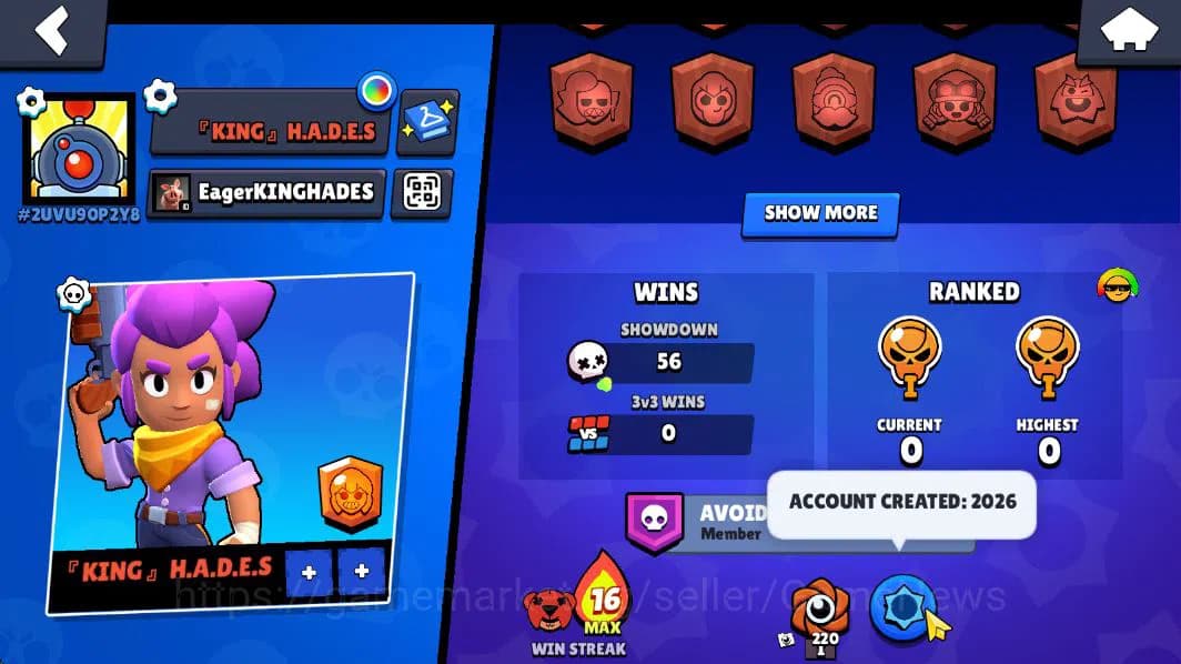 Brawl Stars Accounts 1066 Trophy |16 Brawlers 3 MAX Lvl (Shelly,Emz,Tru image 5