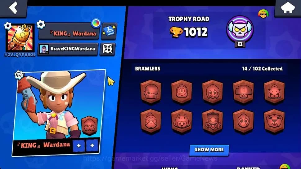 Brawl Stars Accounts 1012 Trophy | 14 Brawlers 2 Max Lv (Shelly, Penny) image 2