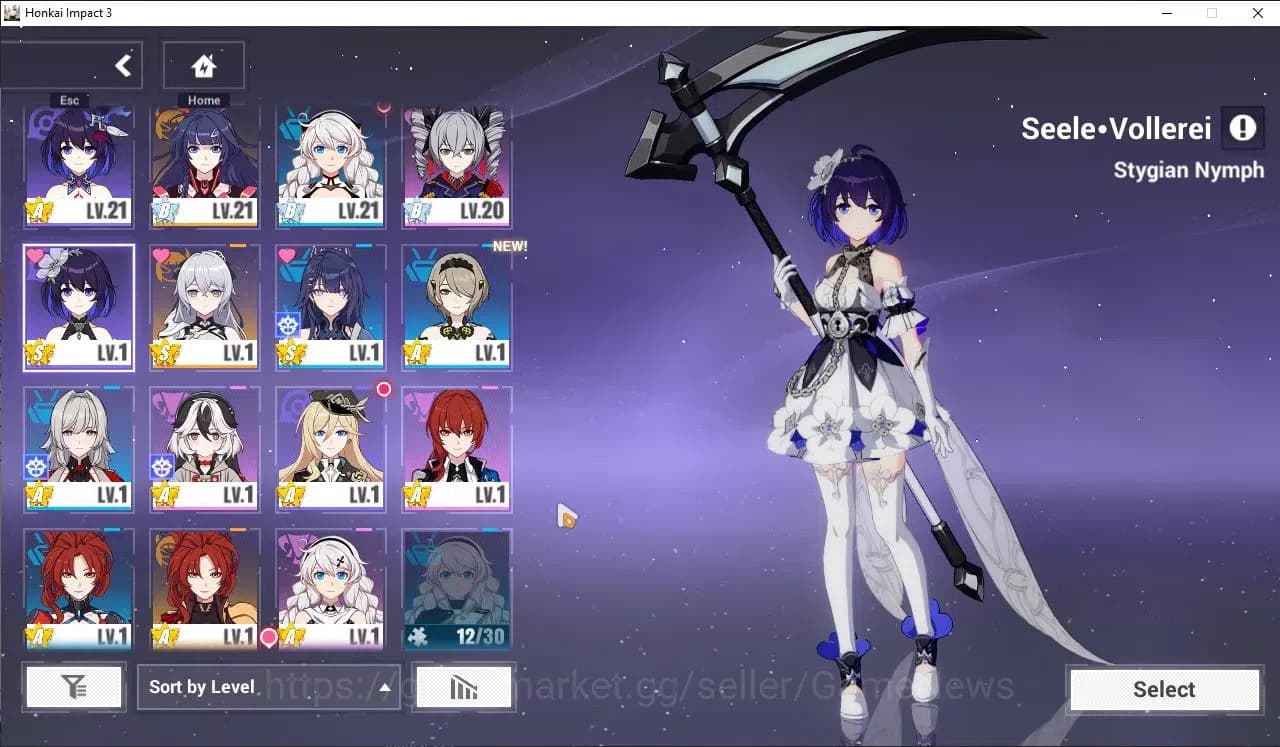 Honkai Impact 3rd Accounts SEA Lvl 23|Starter|13905 Crystal|1 Full Set (Raide image 1