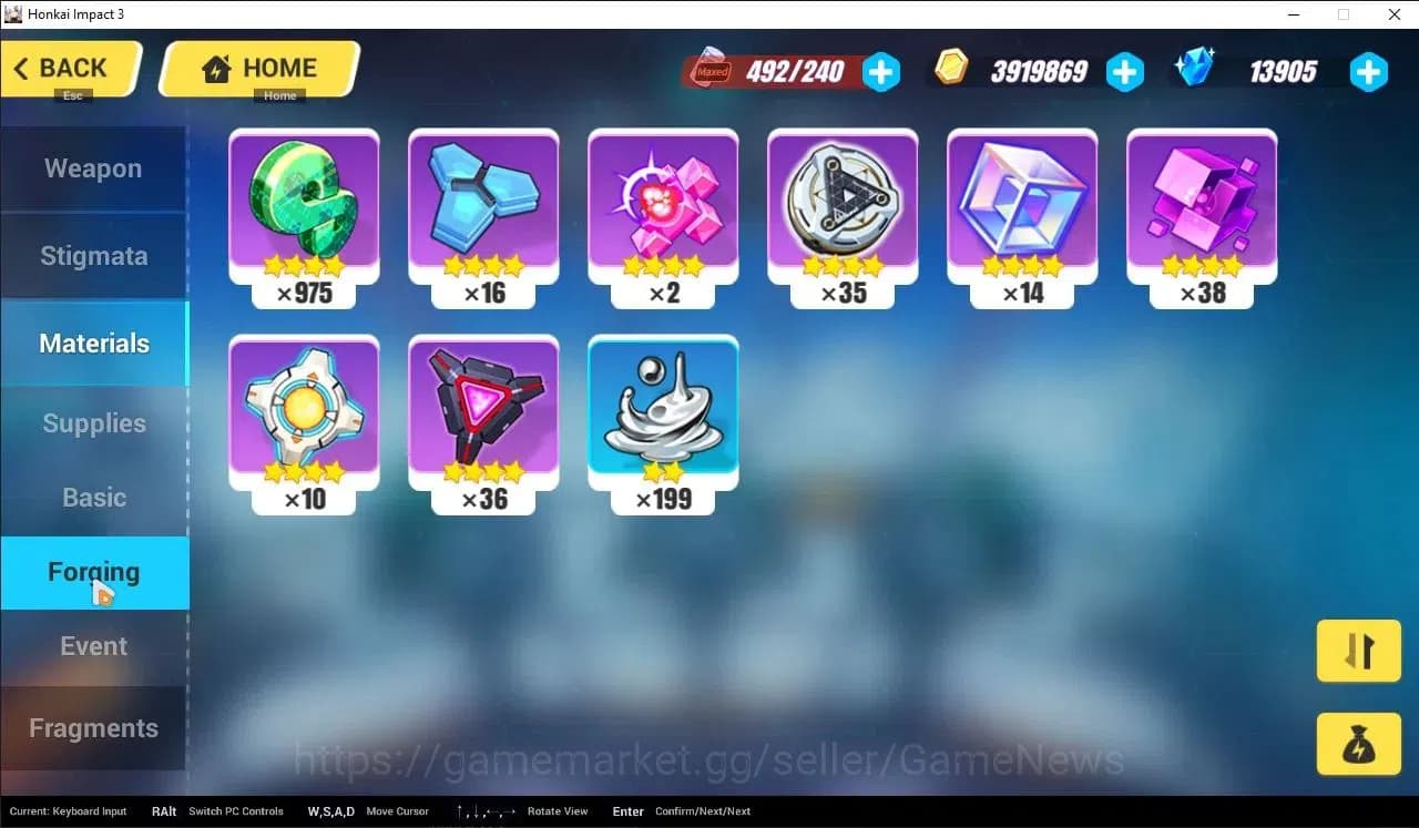 Honkai Impact 3rd Accounts SEA Lvl 23|Starter|13905 Crystal|1 Full Set (Raide image 7