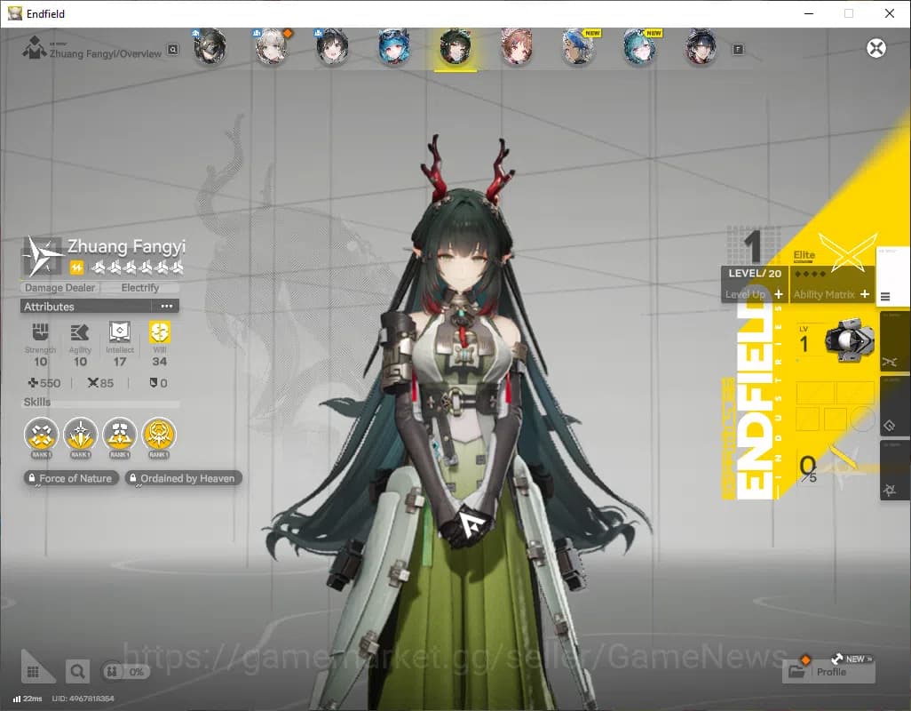 Arknights: Endfield Accounts ASIA|STARTER|Lv2|SSR3 (1Limit)+ 8(*5Operator)|Zhua image 3