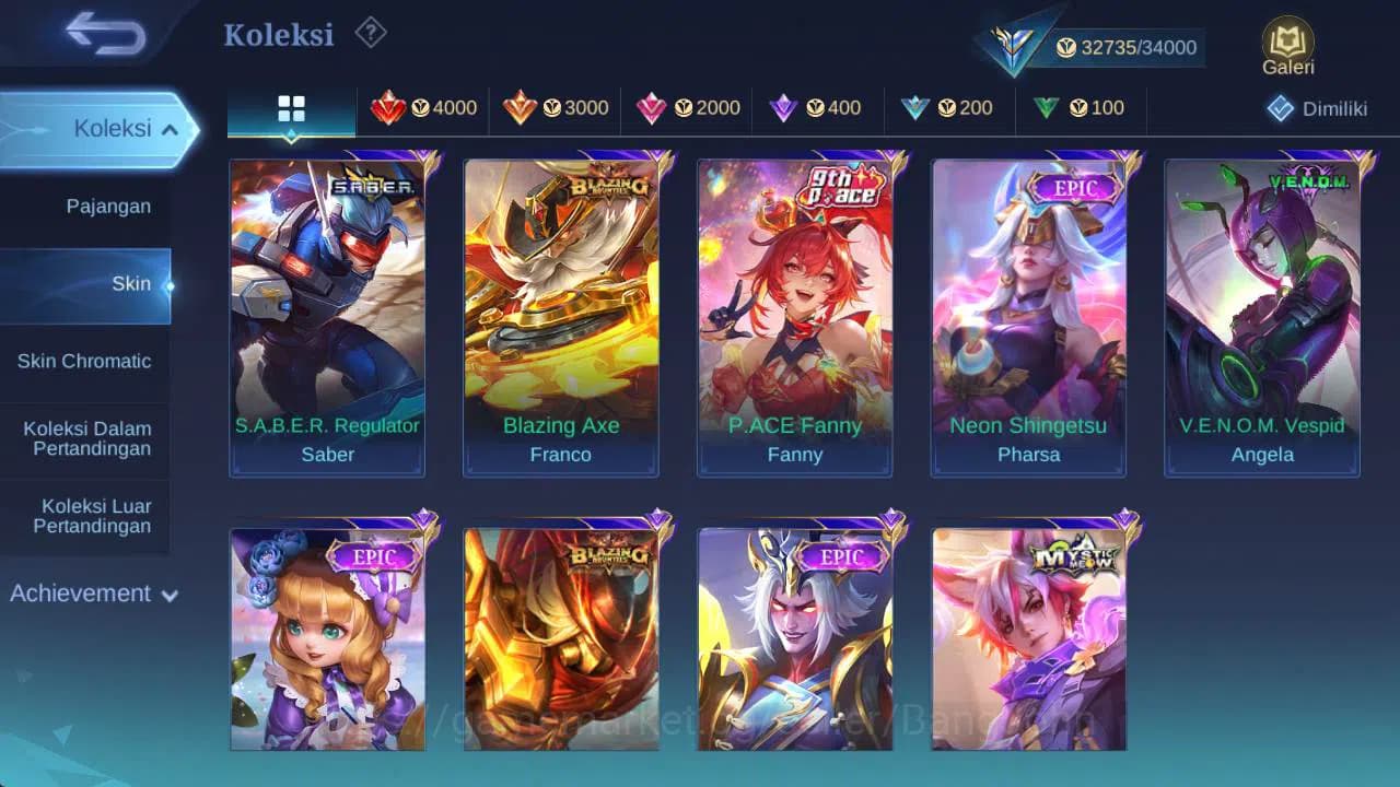 Mobile Legends: Bang Bang Accounts GLOBAL|Hero 106|skin 145, CC GS, balzing franco, v image 9