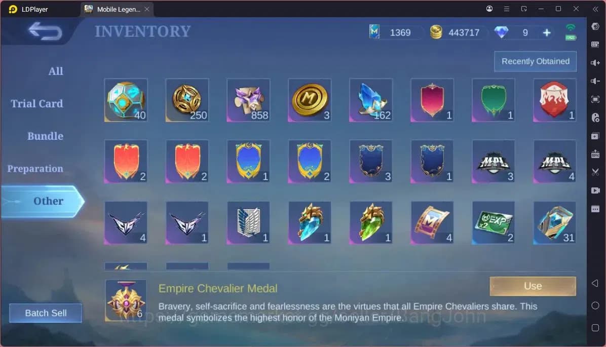 Mobile Legends: Bang Bang Accounts GLOBAL Hero 132 Skin 356|Legend Gusion|Prime Grang image 12