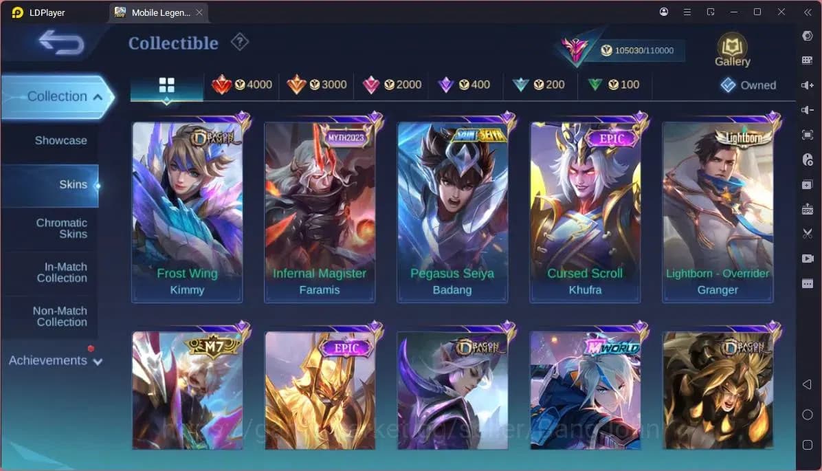 Mobile Legends: Bang Bang Accounts GLOBAL Hero 132 Skin 356|Legend Gusion|Prime Grang image 3