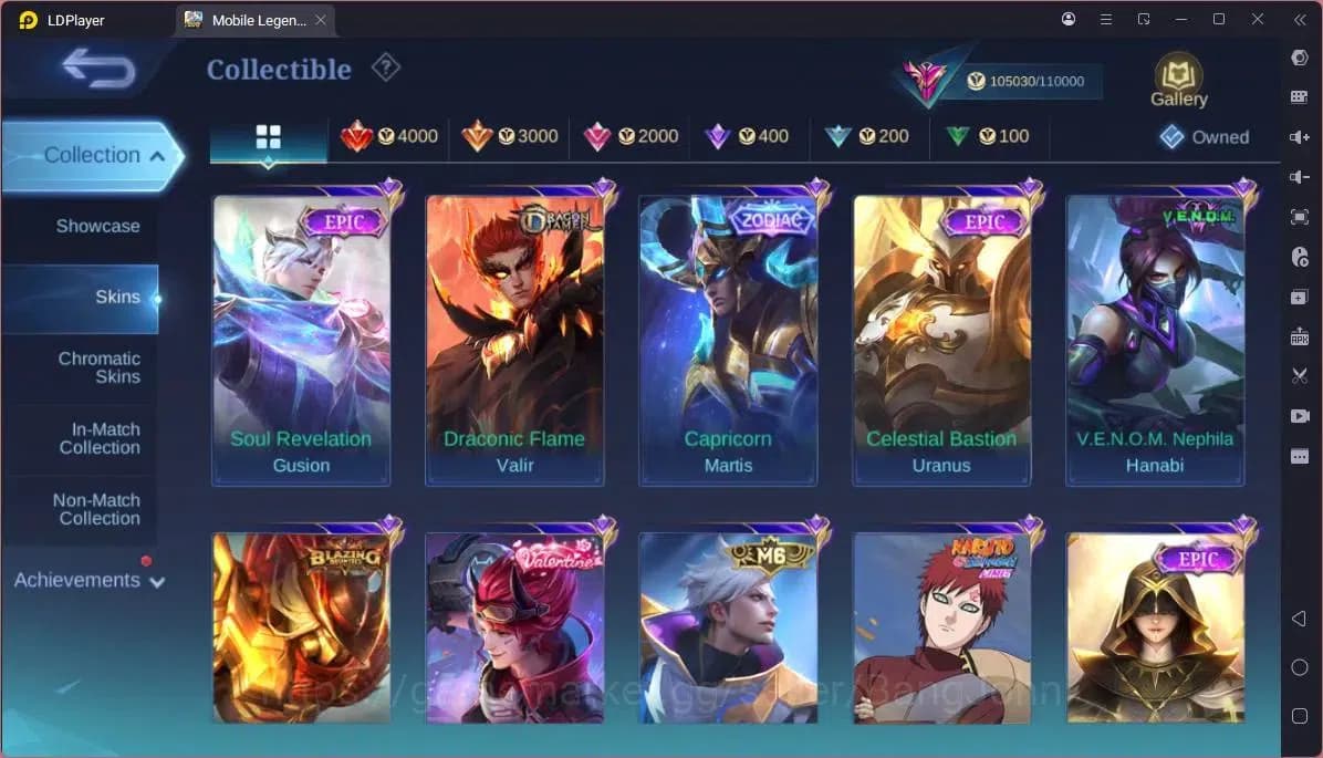 Mobile Legends: Bang Bang Accounts GLOBAL Hero 132 Skin 356|Legend Gusion|Prime Grang image 5
