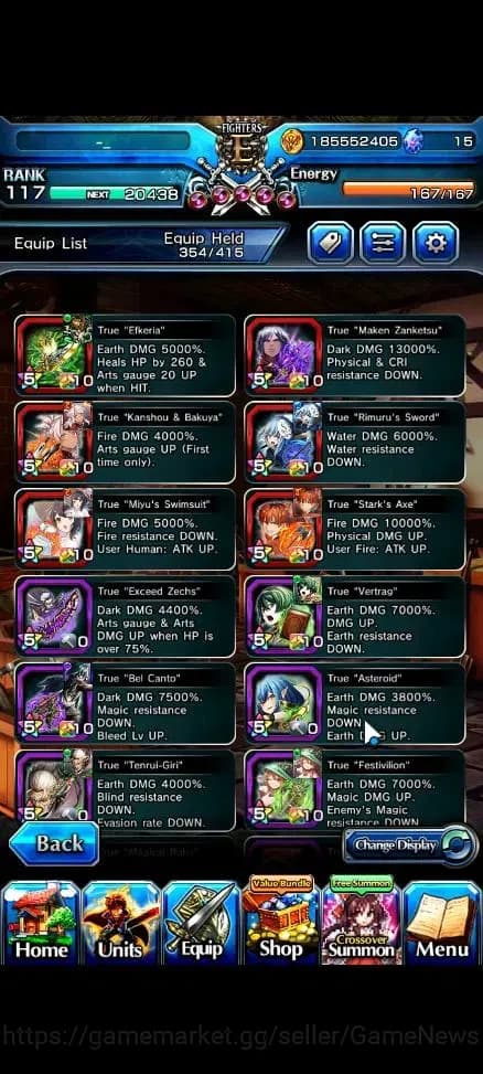 Grand Summoners Accounts Global|Rank 117 |19 Ascend+6 TW|[S Miyu,Inumuta,Mo image 5