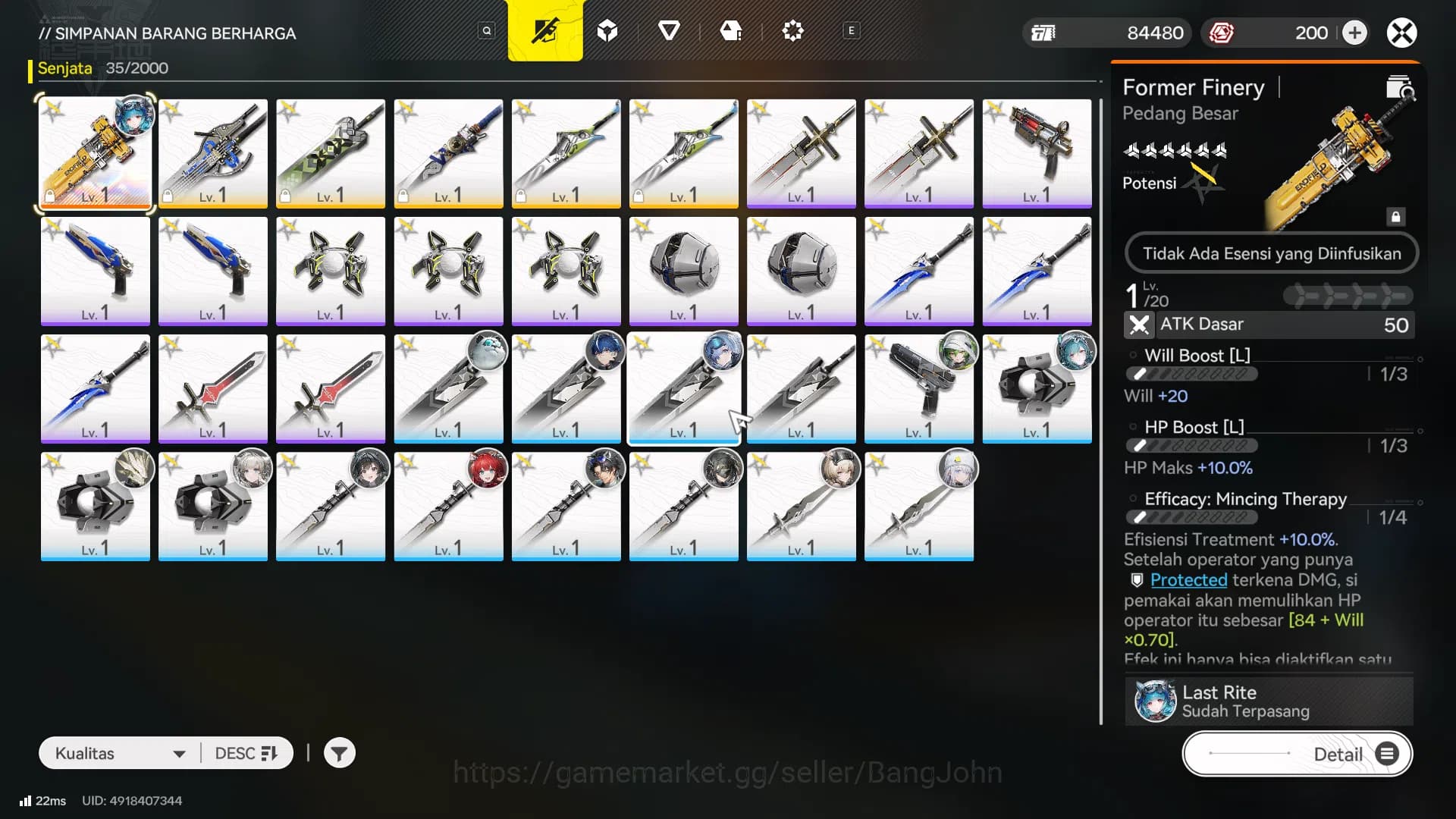 Arknights: Endfield Accounts Starter Fresh | ASIA | SSR Last Rite | SSR Weapon image 2