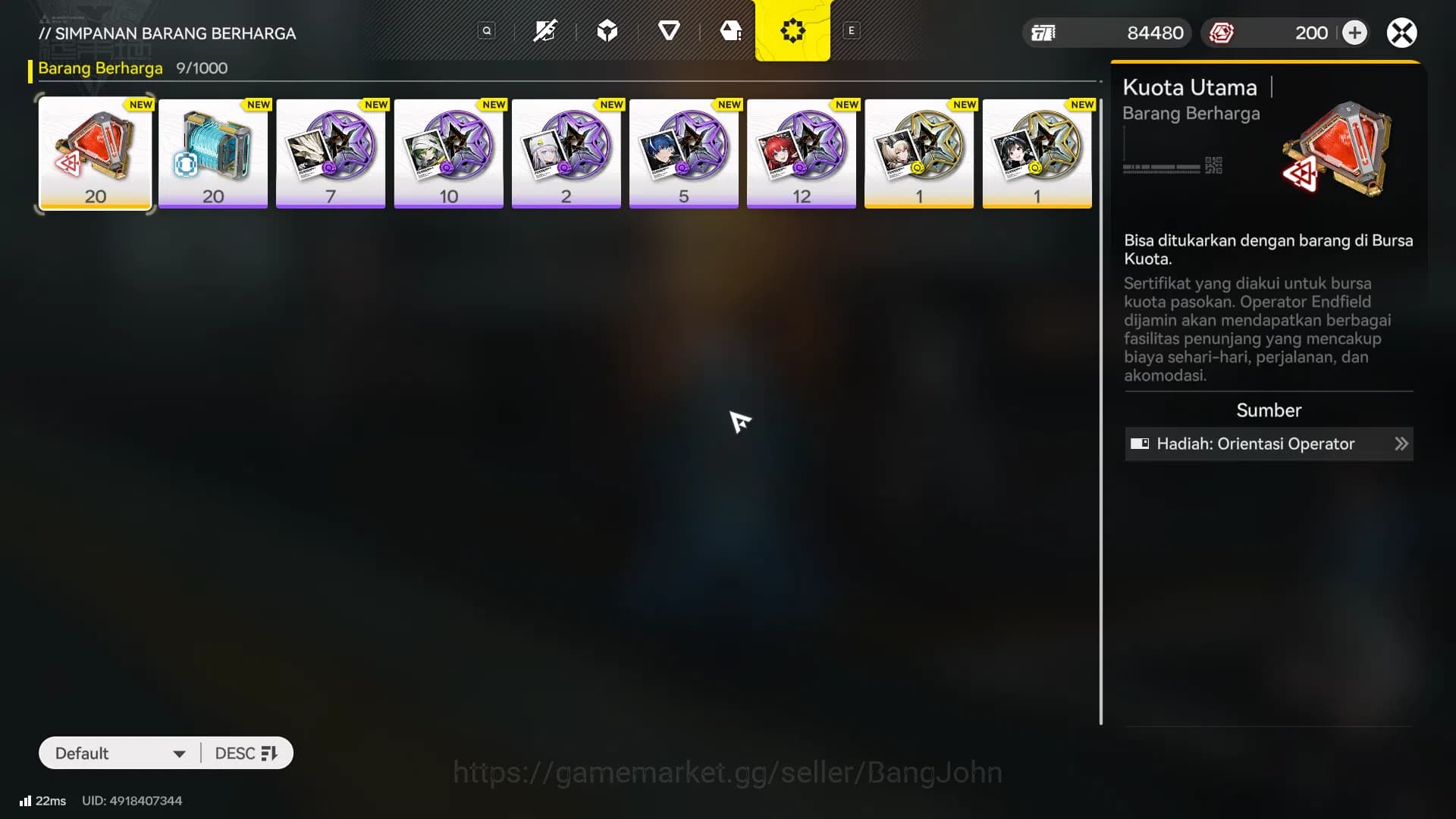 Arknights: Endfield Accounts Starter Fresh | ASIA | SSR Last Rite | SSR Weapon image 6