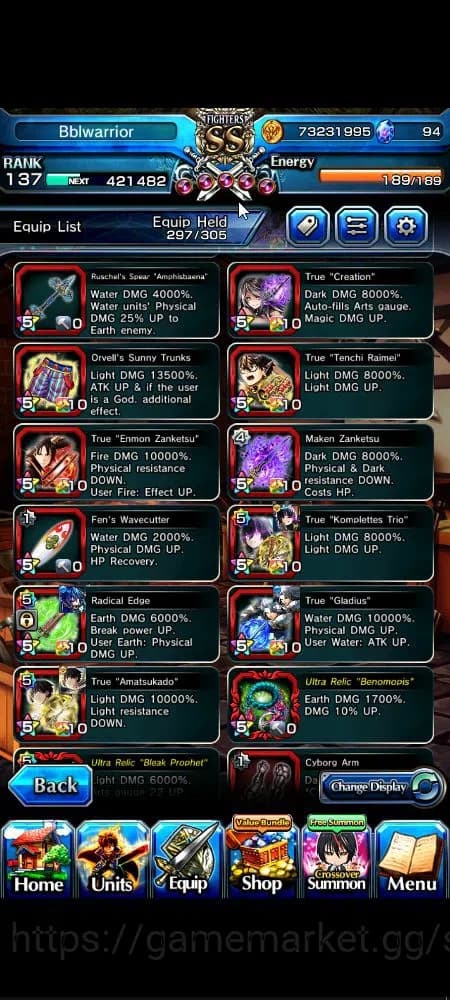 Grand Summoners Accounts Global|Rank 137|3 sp art+31 Ascend|[Roy,Inumuta,Is image 15