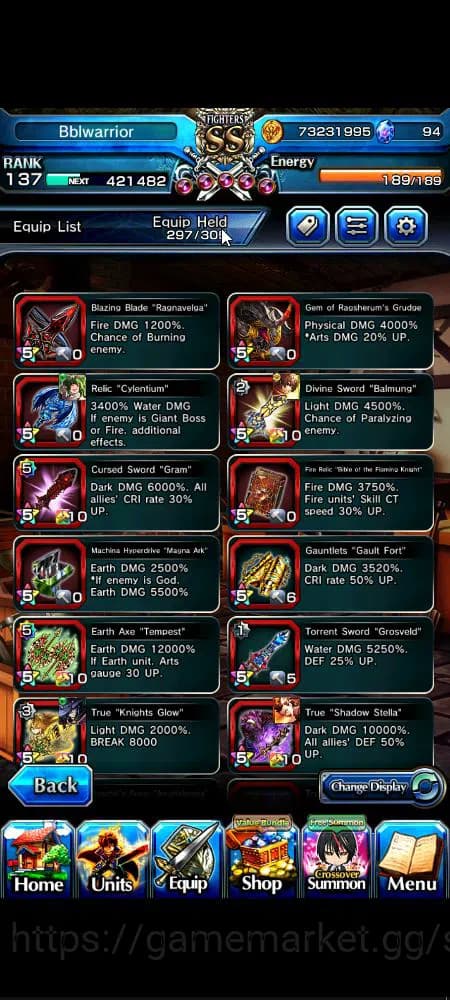 Grand Summoners Accounts Global|Rank 137|3 sp art+31 Ascend|[Roy,Inumuta,Is image 16