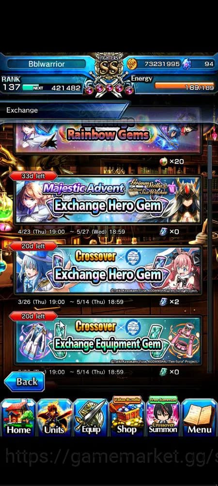 Grand Summoners Accounts Global|Rank 137|3 sp art+31 Ascend|[Roy,Inumuta,Is image 19