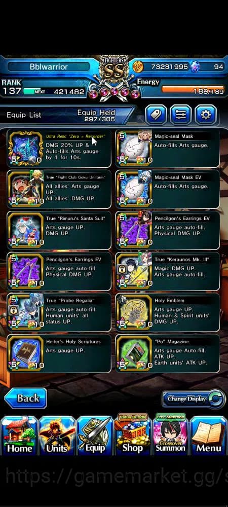 Grand Summoners Accounts Global|Rank 137|3 sp art+31 Ascend|[Roy,Inumuta,Is image 2