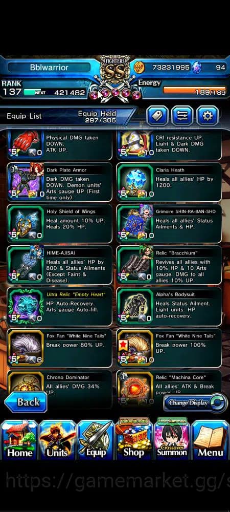 Grand Summoners Accounts Global|Rank 137|3 sp art+31 Ascend|[Roy,Inumuta,Is image 5