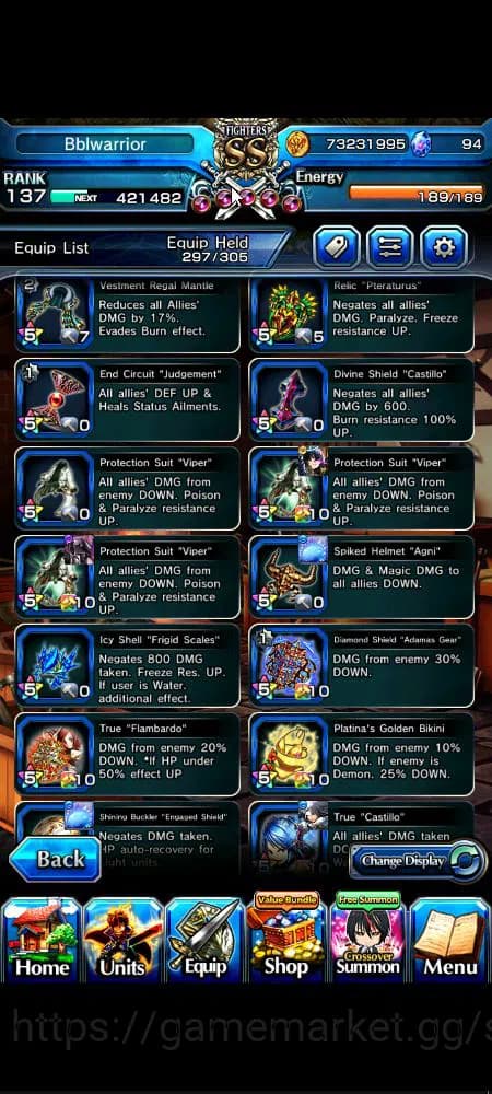 Grand Summoners Accounts Global|Rank 137|3 sp art+31 Ascend|[Roy,Inumuta,Is image 7