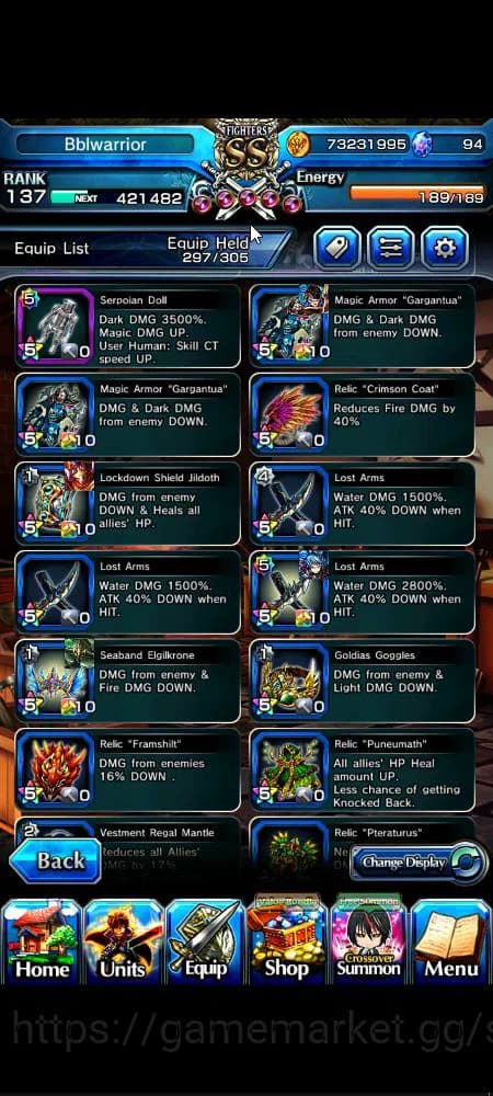 Grand Summoners Accounts Global|Rank 137|3 sp art+31 Ascend|[Roy,Inumuta,Is image 8