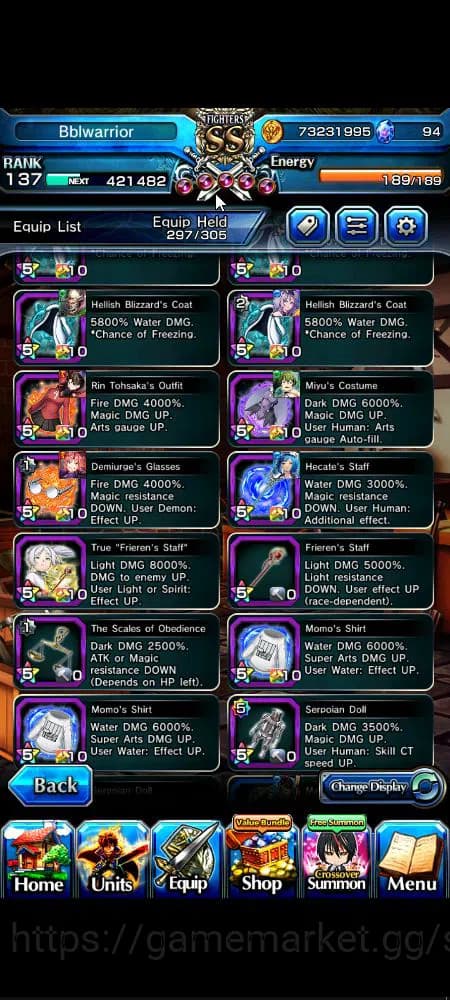 Grand Summoners Accounts Global|Rank 137|3 sp art+31 Ascend|[Roy,Inumuta,Is image 9