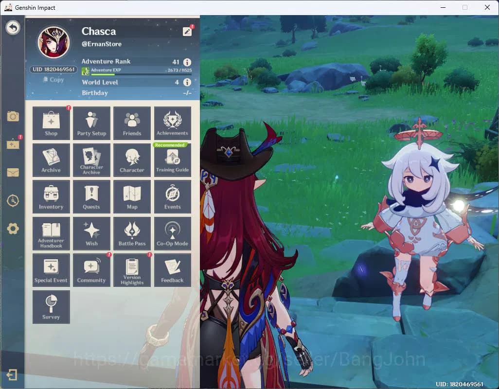 Genshin Impact Accounts ASIA|AR 41|1 limit| Chasca, Keqing,etc|MC Female|C image 1