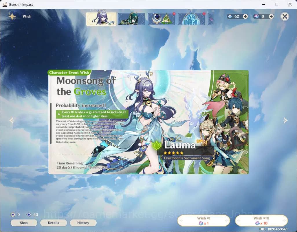 Genshin Impact Accounts ASIA|AR 41|1 limit| Chasca, Keqing,etc|MC Female|C image 16