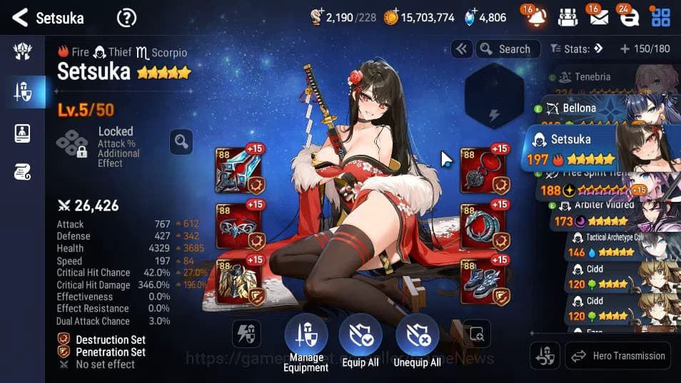 Epic Seven Accounts GLOBAL UNVERIF|4 ML(SB Aramintha,SOT Snow,BM Haste image 4