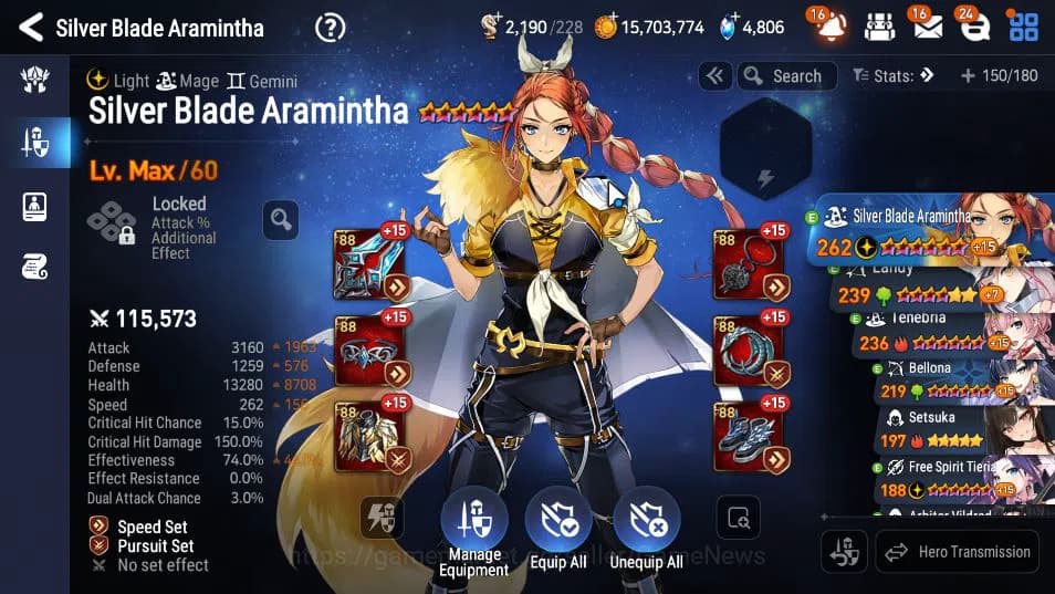 Epic Seven Accounts GLOBAL UNVERIF|4 ML(SB Aramintha,SOT Snow,BM Haste image 7
