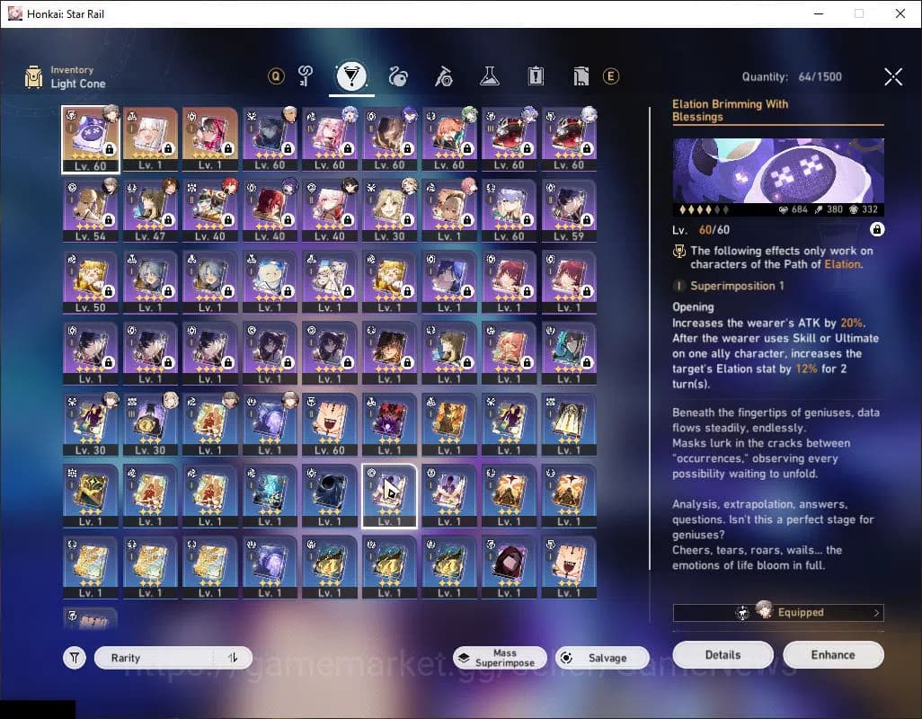 Honkai Star Rail Accounts ASIA|TL 48|7 Limited|SW 999,Yao Guang,Huohuo,Acher image 9