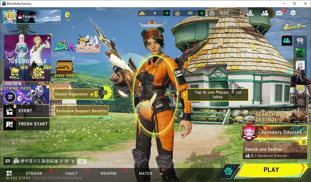 Blood Strike Accounts ASIA|Collab 7DS [M700-Elizabeth,AK47,Karl98K,QBZ95 image 1