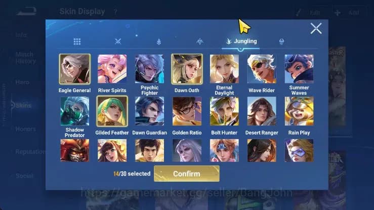 Honor of Kings Accounts Global HR112 SK230 |1 Mythic Stone|Conan Marcopolo image 12