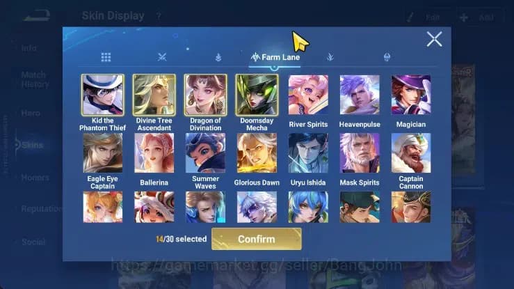 Honor of Kings Accounts Global HR112 SK230 |1 Mythic Stone|Conan Marcopolo image 13