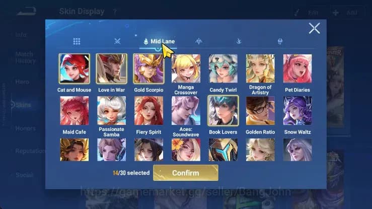 Honor of Kings Accounts Global HR112 SK230 |1 Mythic Stone|Conan Marcopolo image 14