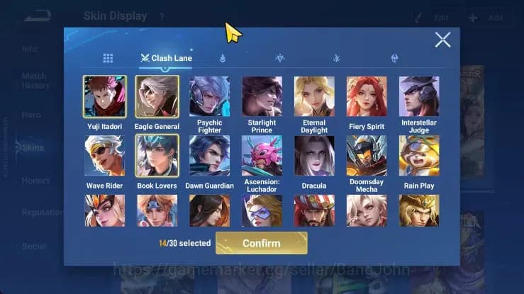 Honor of Kings Accounts Global HR112 SK230 |1 Mythic Stone|Conan Marcopolo image 15