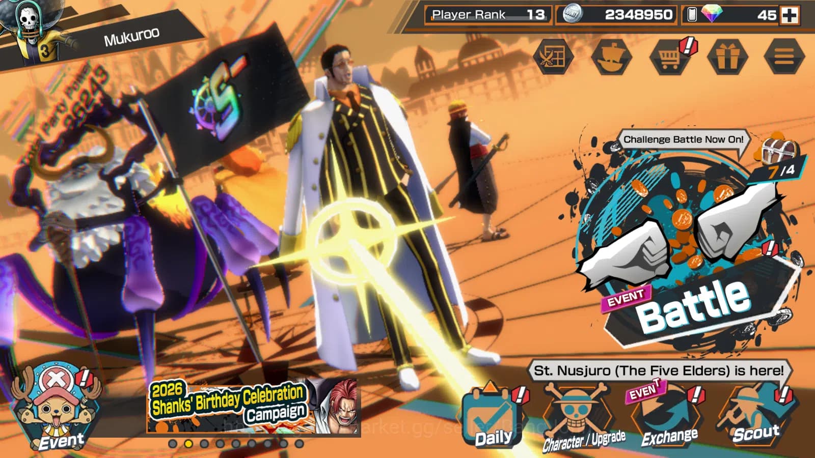 One Piece Bounty Rush Accounts Global | 4EX | 4Emperor teach ,the5elder saturn ,S image 1