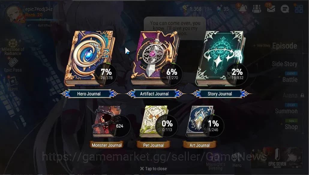 Epic Seven Accounts GLOBAL UNVERIF|New Era|Starter|2 ML(SE Celine,TE K image 1