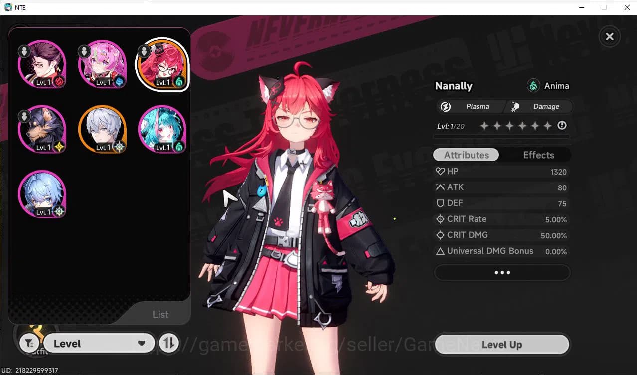 Neverness to Everness Accounts GLOBAL EU |HL 3| 1 SSR Limited Nanally |4 SR [Hani image 1