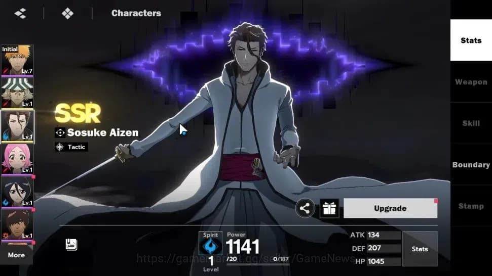 BLEACH: Soul Resonance Accounts A PLUS EU |Fresh Starter LV 3|2 SSR Sosuke Aizen, image 2