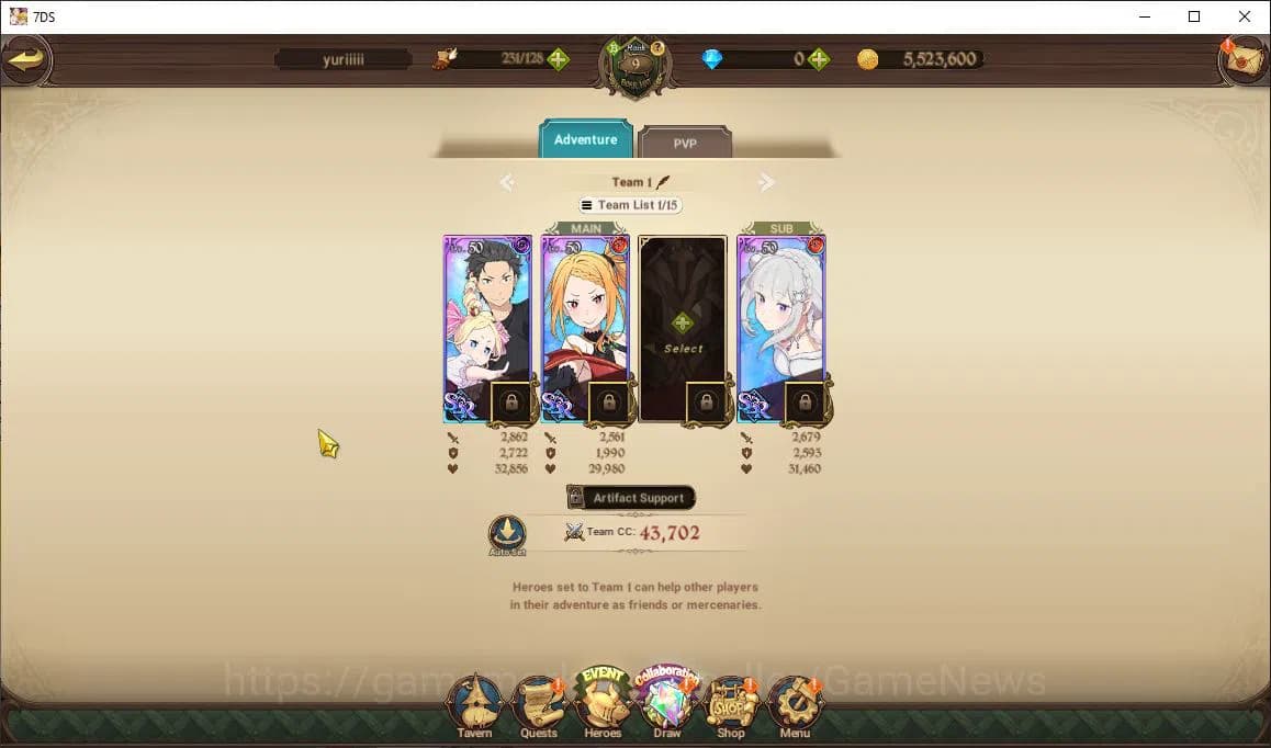 The Seven Deadly Sins: Grand Cross Accounts Global|352K CC|1 UR + Collab ReZero|Demon King Mel image 11