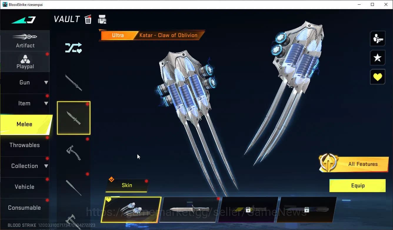 Blood Strike Accounts ASIA|Mele Katar-Claw of Oblivion+9 ULTRA(Ethan,VAL image 20