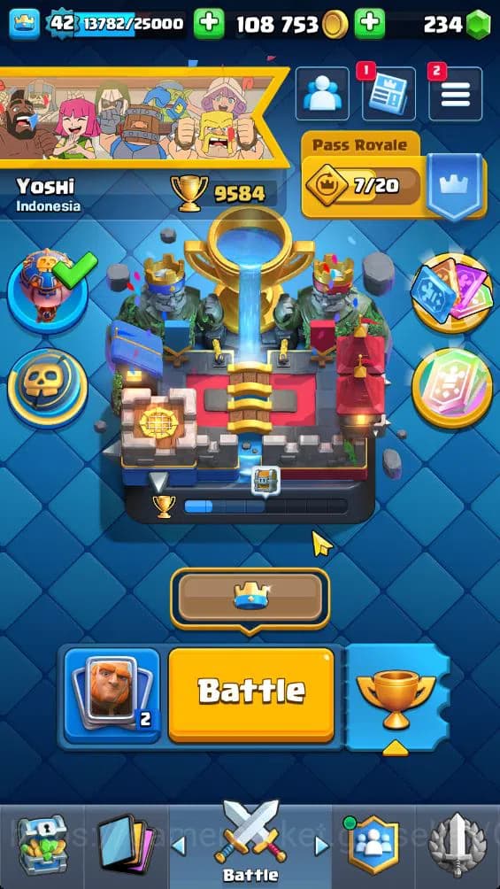 Clash Royale Accounts Lv 42|Trophy 9584|KTL 14|Limited Skin|Card 121|3 H image 1