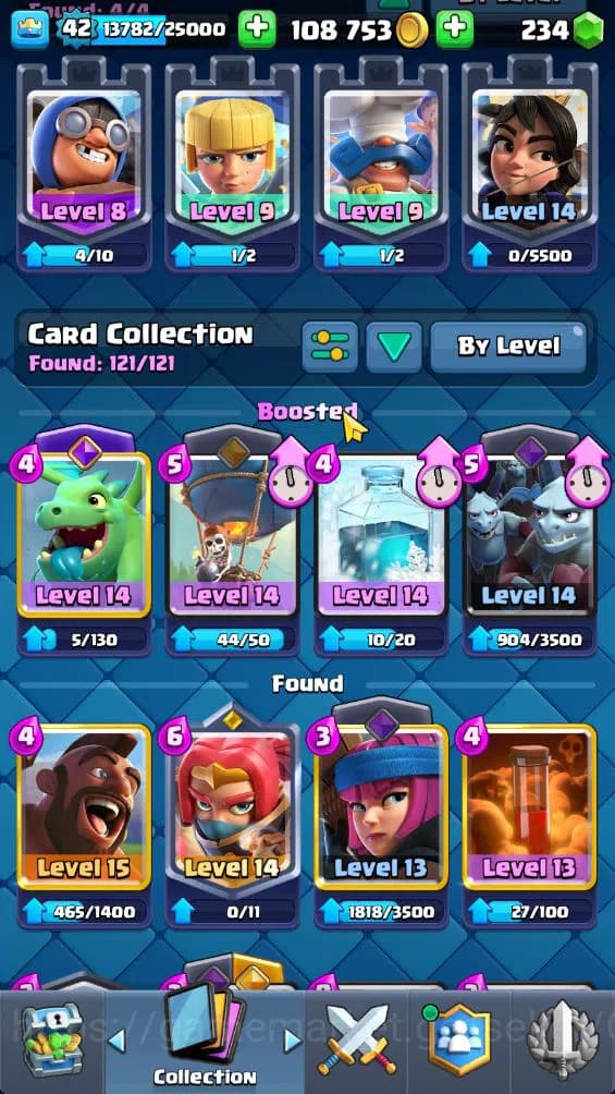 Clash Royale Accounts Lv 42|Trophy 9584|KTL 14|Limited Skin|Card 121|3 H image 13